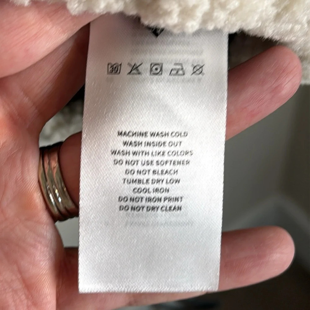 Aelfric Eden Three Color Patchwork Sherpa Coat Si… - image 5